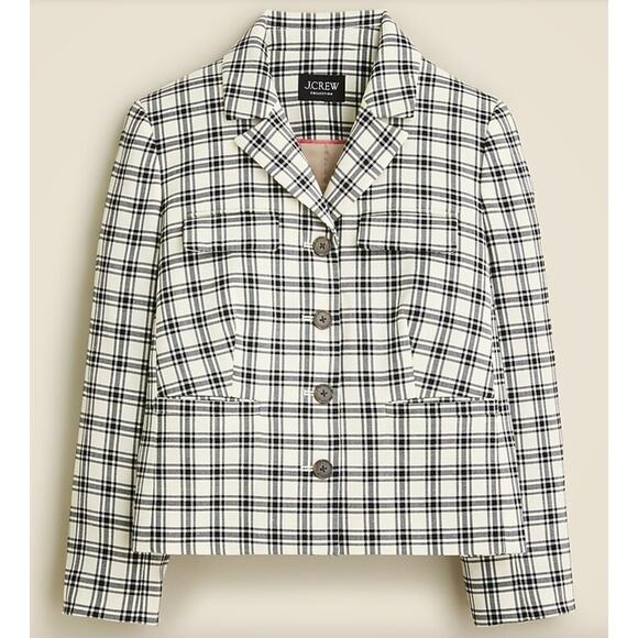J. Crew Collection Jackets & Blazers - J. Crew Collection Plaid Blazer Jacket Italian wool blend